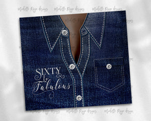 Denim Jacket Diamonds Sixty and Fabulous