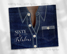 Load image into Gallery viewer, Denim Jacket Diamonds and Pearls Sixty and Fabulous