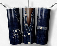 Load image into Gallery viewer, Denim Jacket Diamonds and Pearls Fifty and Fabulous