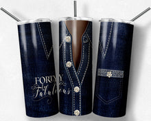 Load image into Gallery viewer, Denim Jacket Diamonds and Pearls Forty and Fabulous