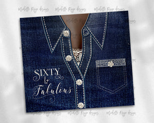 Denim Jacket Diamonds Pearls and Lace Sixty and Fabulous