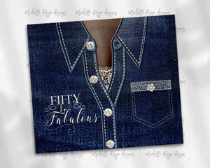 Denim Jacket Diamonds Pearls and Lace Fifty and Fabulous