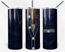 Load image into Gallery viewer, Denim Jacket Diamonds Pearls and Lace