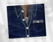 Load image into Gallery viewer, Denim Jacket Diamonds Pearls and Lace