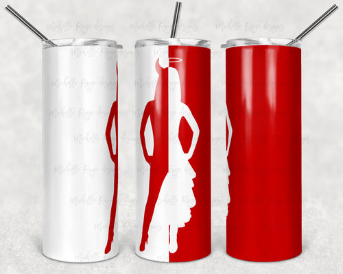 Half Red Devil Half White Angel