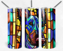 Load image into Gallery viewer, Doberman Pincher Dog Stained Glass