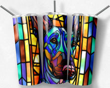 Load image into Gallery viewer, Doberman Pincher Dog Stained Glass