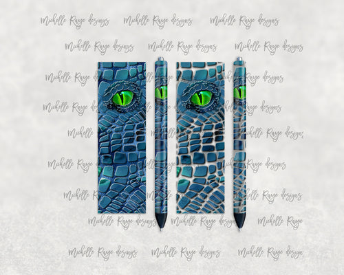 Blue Dragon Epoxy and Waterslide Pen Wraps