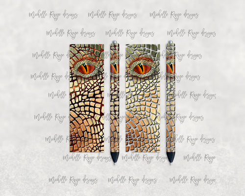 Earth Tones Dragon Epoxy and Waterslide Pen Wraps