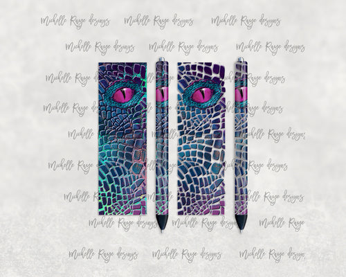 Maroon Dragon Epoxy and Waterslide Pen Wraps