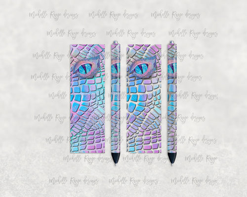 Pastel Dragon Epoxy and Waterslide Pen Wraps