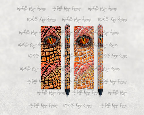 Dragon Sherbert Epoxy and Waterslide Pen Wraps