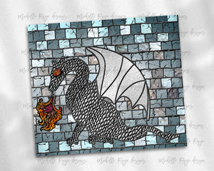 White Dragon Stained Glass