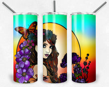 Load image into Gallery viewer, Floral Butterfly Fairy Stained Glass