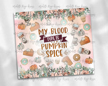 Load image into Gallery viewer, My Blood Type is Pumpkin Spice Fall Doodles
