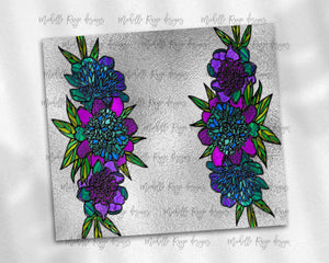 Stained Glass Floral Border Blank