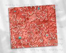 Load image into Gallery viewer, Coral Teal Flowers