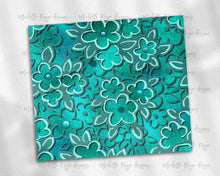 Load image into Gallery viewer, Teal Flowers