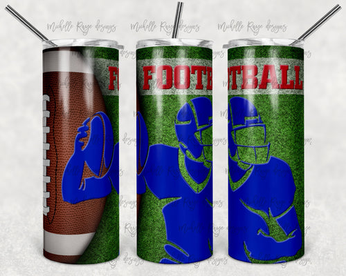 Football and Football Player on the Field