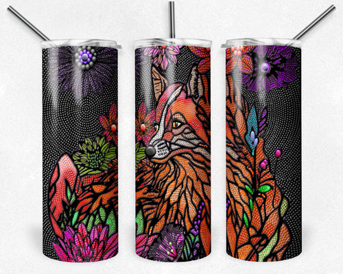 Floral Fox Dot Art