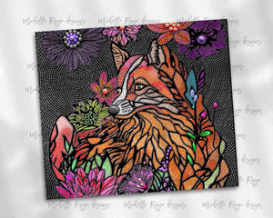 Floral Fox Dot Art