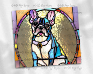 French Bulldog Stained Glass