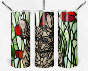 French Bulldog - Tan with Blue Eyes - Dog Stained Glass