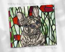 Load image into Gallery viewer, French Bulldog - Tan with Blue Eyes - Dog Stained Glass