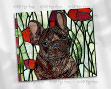 Load image into Gallery viewer, French Bulldog - Brindle with Blue Eyes - Dog Stained Glass