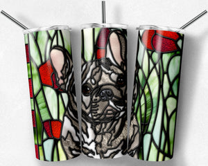 French Bulldog - Tan Merle with Brown Eyes - Dog Stained Glass