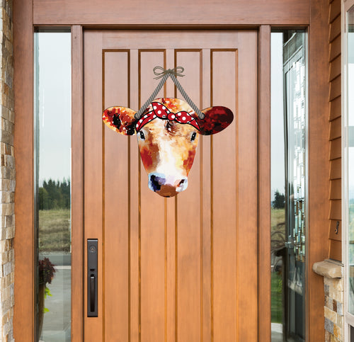 16 inch wide Cow door hanger design file