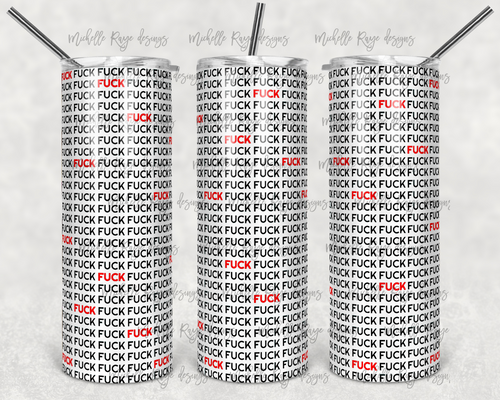 F BOMB  white red black