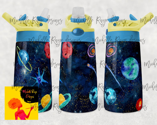 Kids Galaxy, Solar System, Outer Space Cup 12 oz Kids Flip Cup