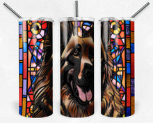 Load image into Gallery viewer, German Shepherd Dog Stained Glass