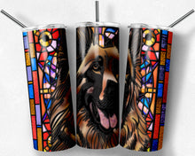 Load image into Gallery viewer, German Shepherd Dog Stained Glass