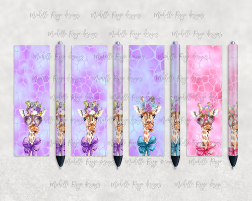 Giraffe Pen Wrap Epoxy Pen Wraps
