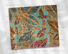 Load image into Gallery viewer, Peekaboo Glitter Fall Leaves on Rustic Wood