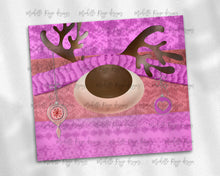 Load image into Gallery viewer, Christmas Knit Reindeer Hot Pink and Orange