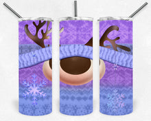 Load image into Gallery viewer, Christmas Knit Reindeer Purple and Periwinkle