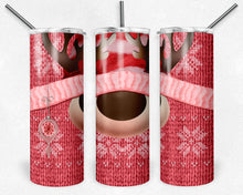 Load image into Gallery viewer, Christmas Knit Reindeer Coral and Pink