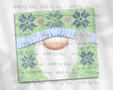 Load image into Gallery viewer, Christmas Knit Gnome Green, Purple, and Pink Snowflakes
