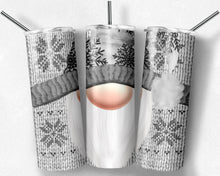 Load image into Gallery viewer, Christmas Knit Gnome Gray Snowflakes
