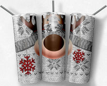 Load image into Gallery viewer, Christmas Knit Reindeer Gray and Red