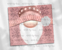 Load image into Gallery viewer, Christmas Knit Gnome Coral and Peach Snowflakes