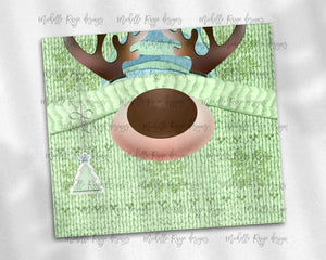 Christmas Knit Reindeer Green