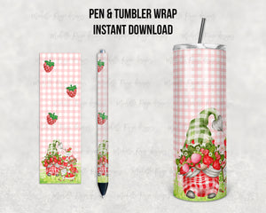 Strawberry Tumbler Png, Sublimation Wraps for Tumblers, Diy