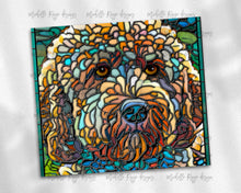 Load image into Gallery viewer, Golden Doodle Dog Stained Glass