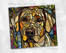 Load image into Gallery viewer, Yellow golden Lab Dog Stained Glass