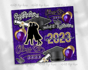 Purple Gold 2023 Graduation Burst