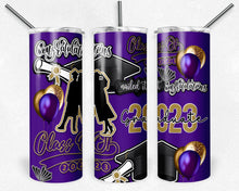 Load image into Gallery viewer, Purple Gold 2023 Graduation Burst glitter